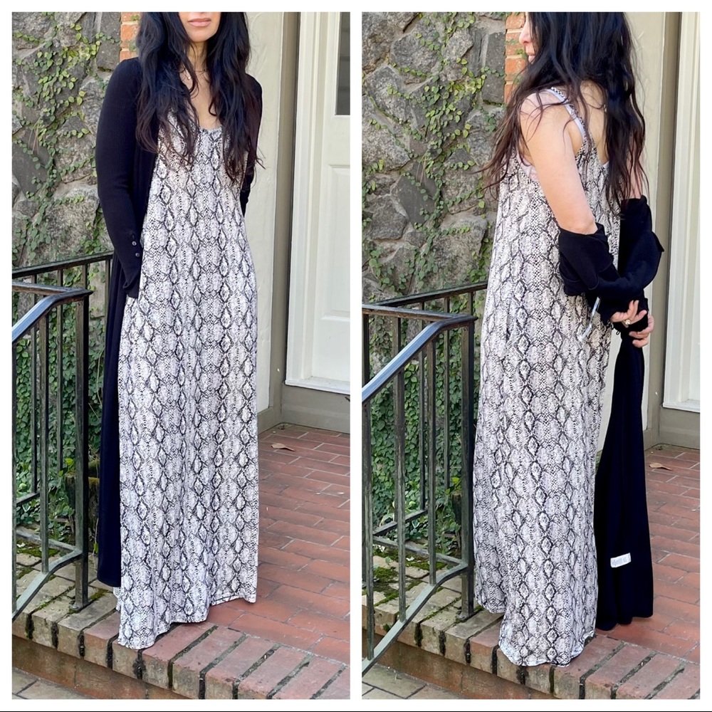 SNAKESKIN PRINT TANK MAXI DRESS - Picture 5 of 6